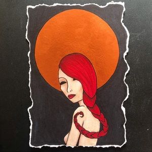 “Scorpio” Zodiac Moon Spirit Art Print 5” by 7”